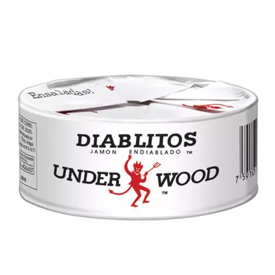 Pasta de jamón Diablitos Underwood 54 g, lata pequeña clásica venezolana