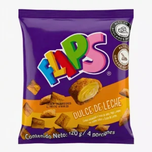 flips dulce de leche 120g snack crocante