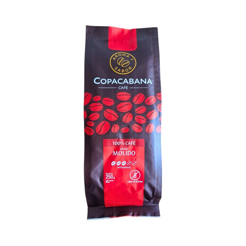 Café Molido Copacabana 250g, café venezolano de calidad, disponible en Alimentos Selectos