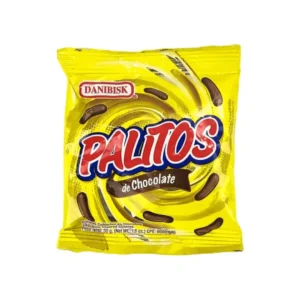 Palitos DANIBISK cubiertos de chocolate, snack crujiente y dulce de 30 gramos