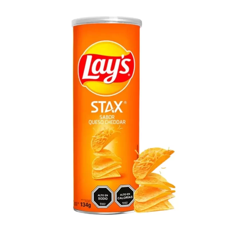 Papas Fritas Stax Tarro 134 g sabores Original, Queso o Cebolla