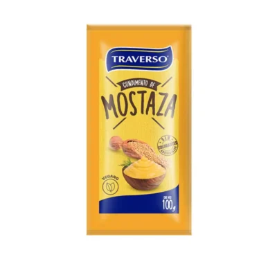 Mostaza Traverso Sachet 100g práctica y deliciosa