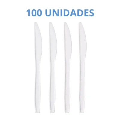 Pack cuchillos plásticos N° 7 desechables 100 unidades