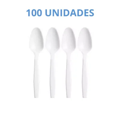 Cuchara plástica N° 6 desechable pack 100 unidades