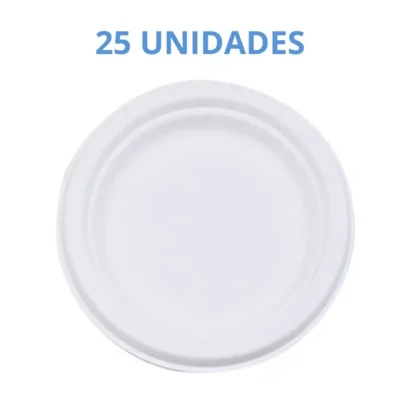 Platos plásticos N°22 pack de 25 unidades