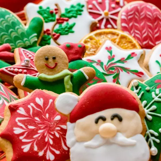 Ingredientes para galletas navideñas de mantequilla