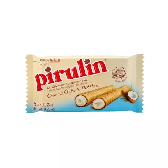 Pirulin Coco 24 g Pirulin Coco 24 g barquillitos rellenos