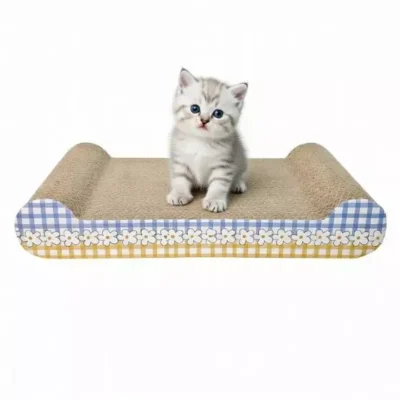 Rascador estilo cama diseño de flores para gato