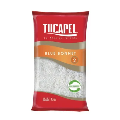 Arroz Tucapel Blue Bonnet 1kg grano largo y delgado