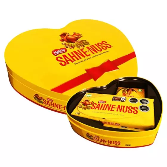 Caja metálica con chocolates Sahne-Nuss 500g