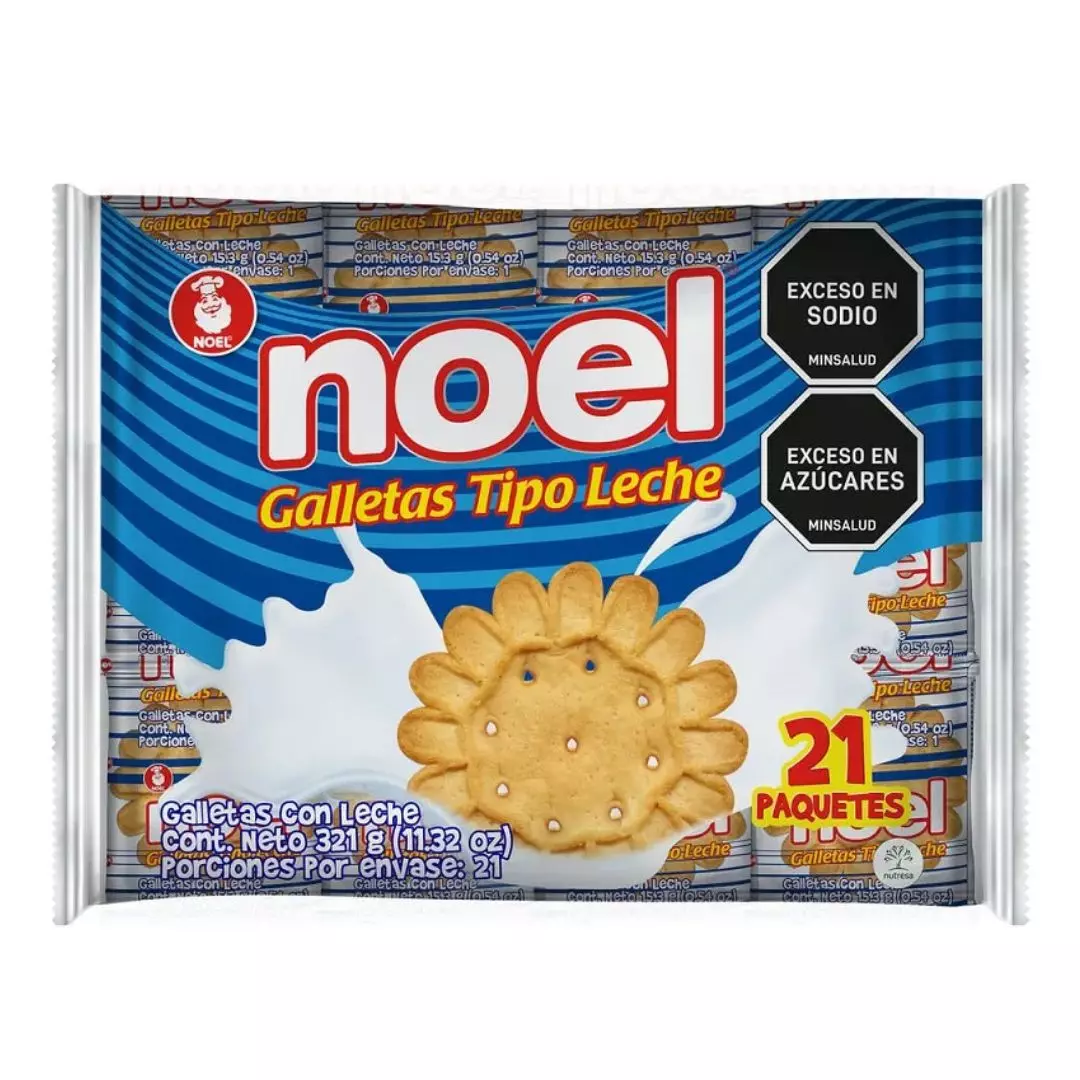Galletas Noel Tipo Leche 21 unidades galletas Noel tipo leche pack 21 unidades individuales