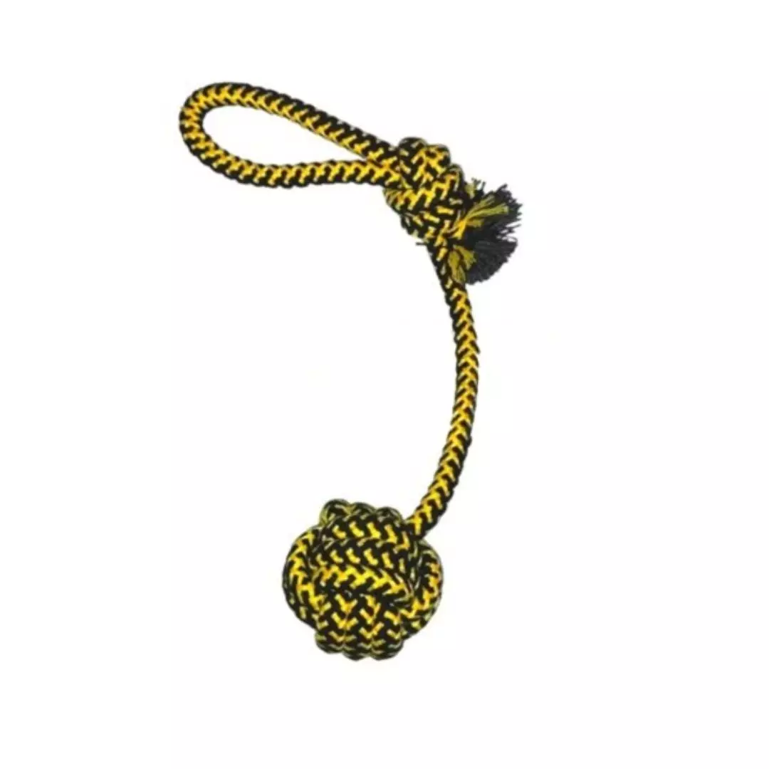 Juguete para Perros Cuerda Trenzada Larga Amarillo