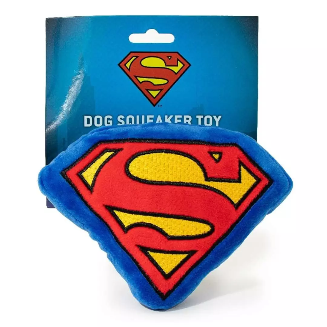 Juguete para Perros Peluche Escudo Superman 16 x 12 cm