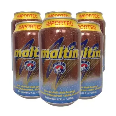 six pack Malta Maltín Polar 355ml latas