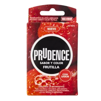 Preservativos Prudence sabor frutilla 3 unidades